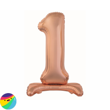Folija Balon Samostoječi 74cm - Št. 1 Rose Gold Folija Balon Samostoječi 74cm - Št. 1 Rose Gold
